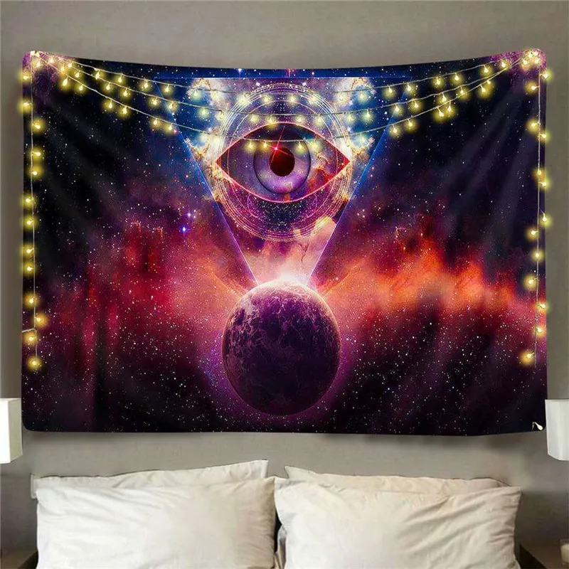 3D психоделический гобелен макраме настенный на стену Пляжная ткань | Дом и сад