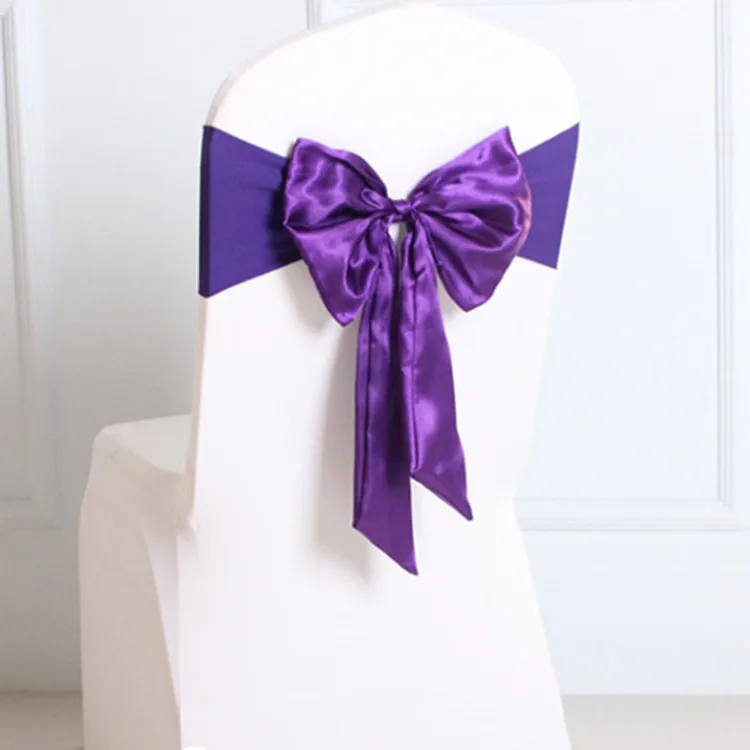 50 шт. необычный свободный галстук атласная лента на стул свадьба спандекс бантик