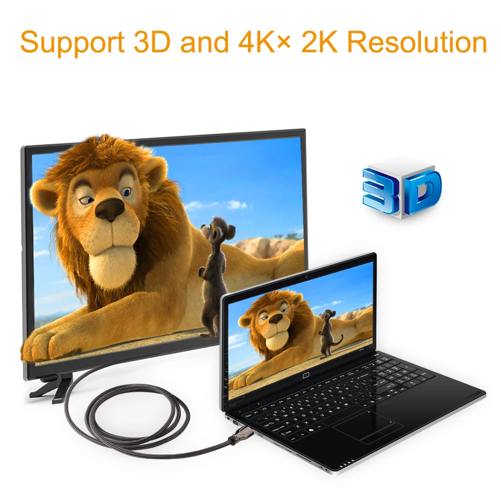 Wavlink 2 м HDMI к кабель позолоченный соединительный дисплей 1 4 1080P 3D для HDTV сплиттер