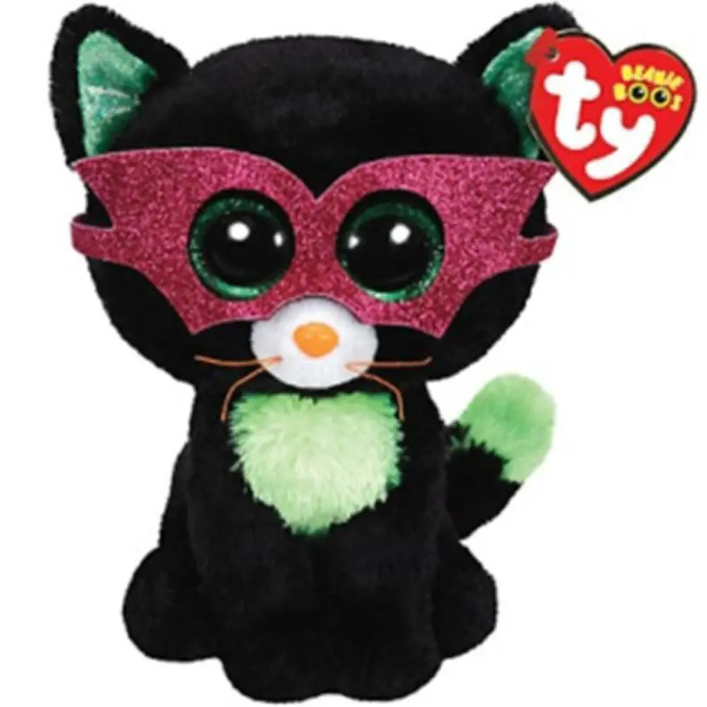Ty Beanie набивная кукла-животное Tabby розовый черный кот Cleo украшение для домашнего