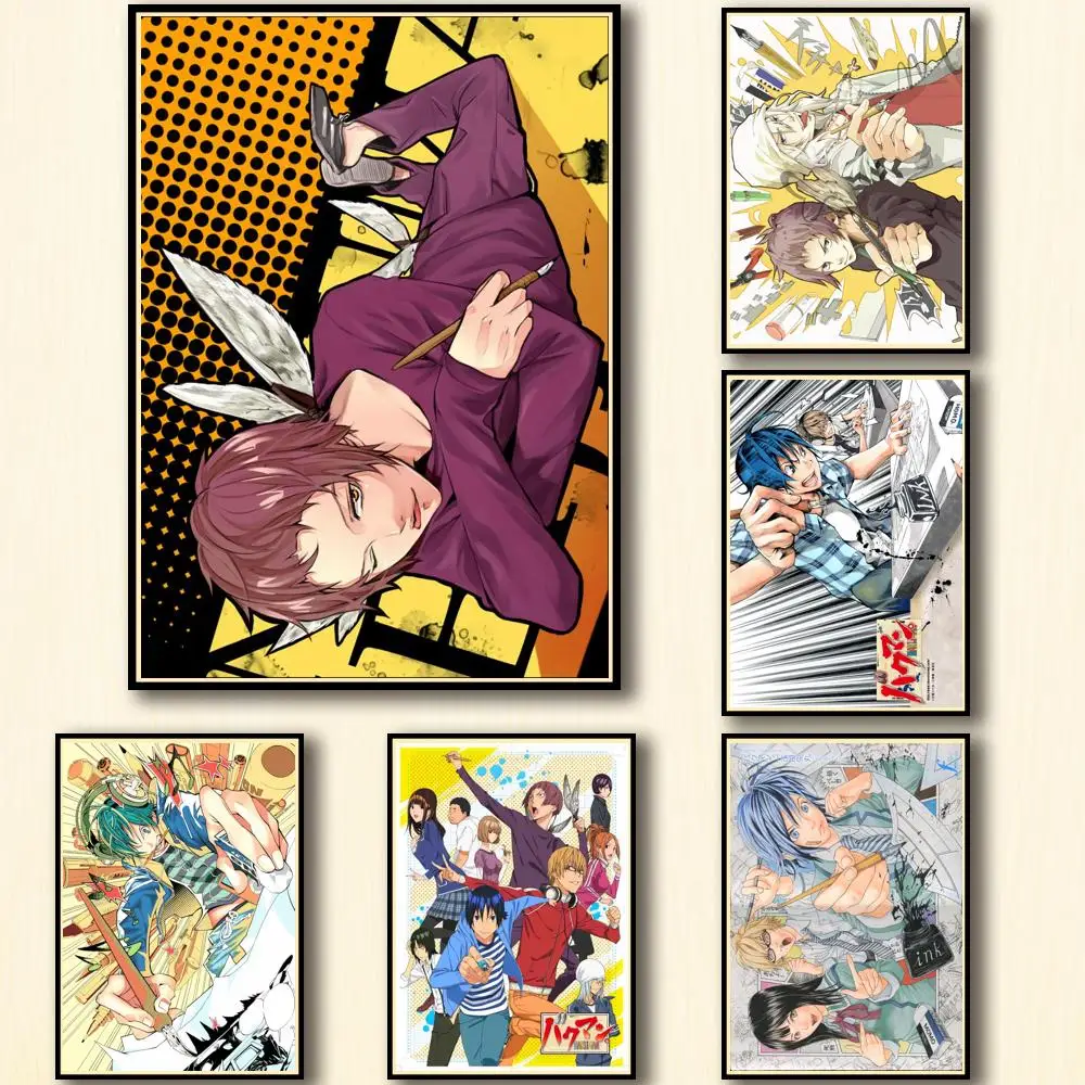 Белая бумага для аниме Bakuman, 29 дизайнов, плакат, художественная наклейка для дома, необычная Наклейка на стену для кофейни, бара