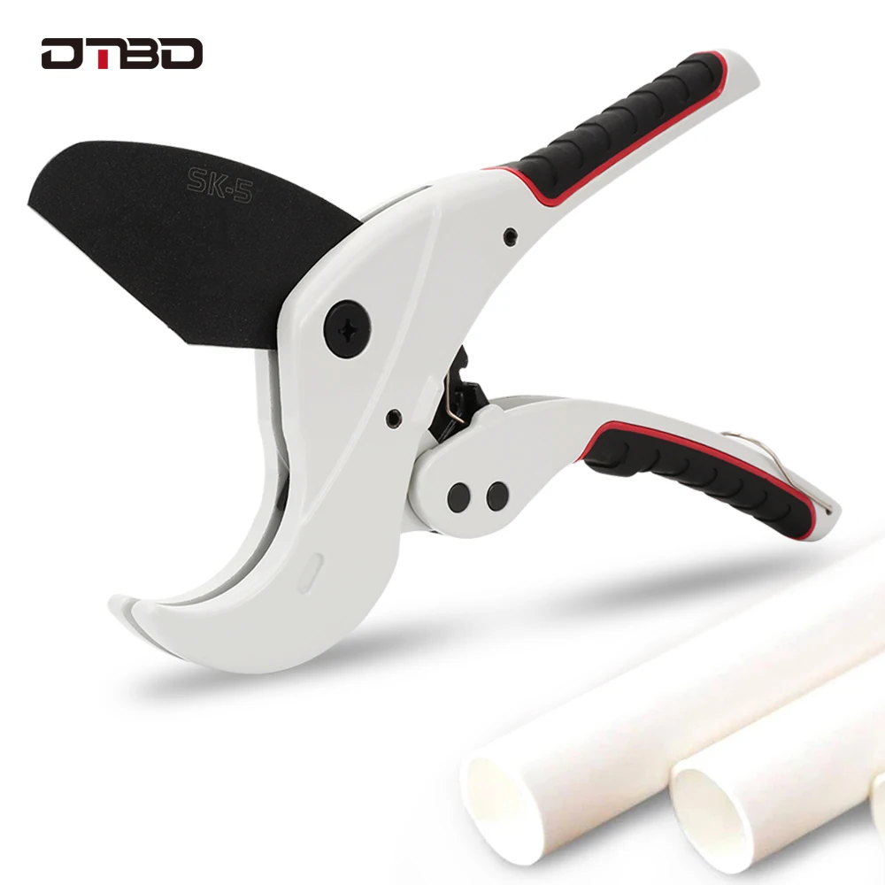 

DTBD PVC Pipe Cutter 36mm 42mm 64mm Ratchet Water Tube Scissors PVC/PU/PE Plastic Hose Cutting Scissors Plumbing Hand Tools