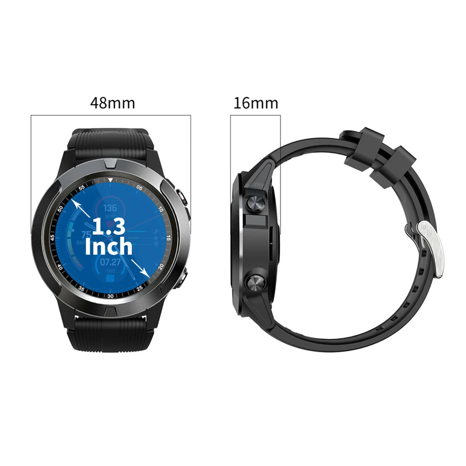 LOKMAT SMA-TK04 GPS Смарт-часы для мужчин 1 3 дюйма IPS сенсорный экран Bluetooth Шагомер