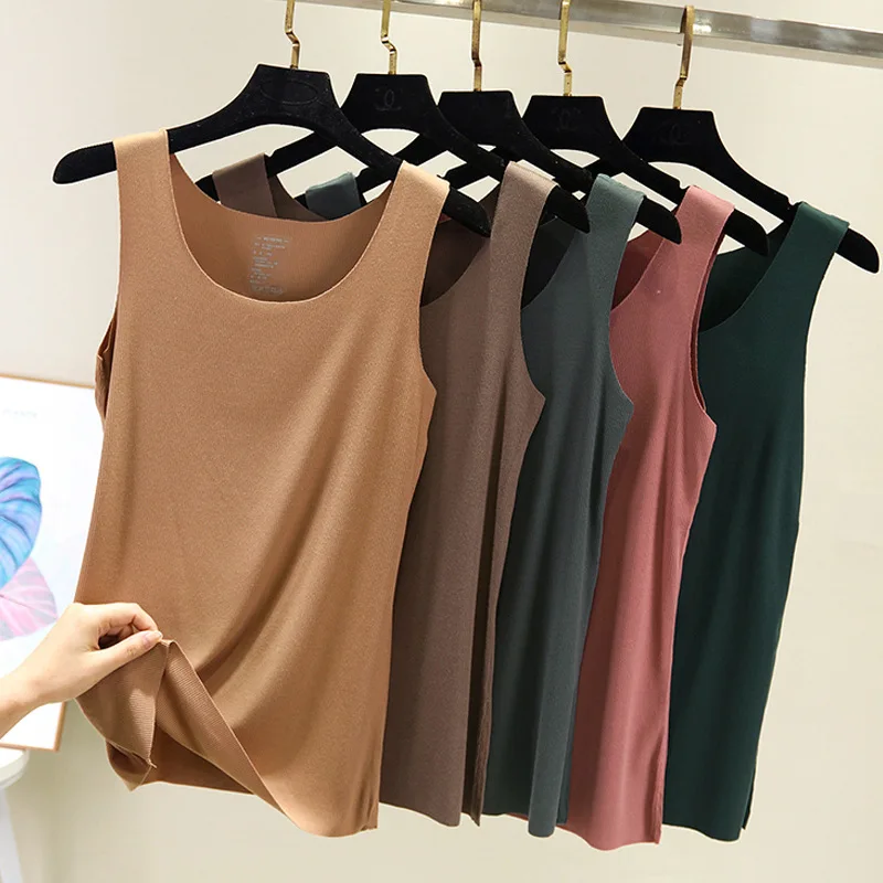 

Summer Y2K Women Vintage Top Female Vest Slimming Sleeveless Tank Tops Bottoming Tops Female O-Neck Knitted Camisole Clothes