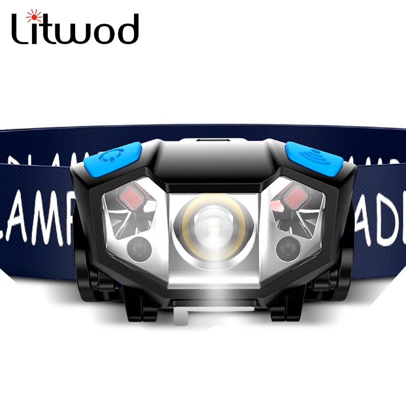 

XP-G Q5 Bicycle Headlight Motion Sensor Head Light Led Bulbs Camping Climbing Hunting Night Fishing Lithium Metal Usb Flash