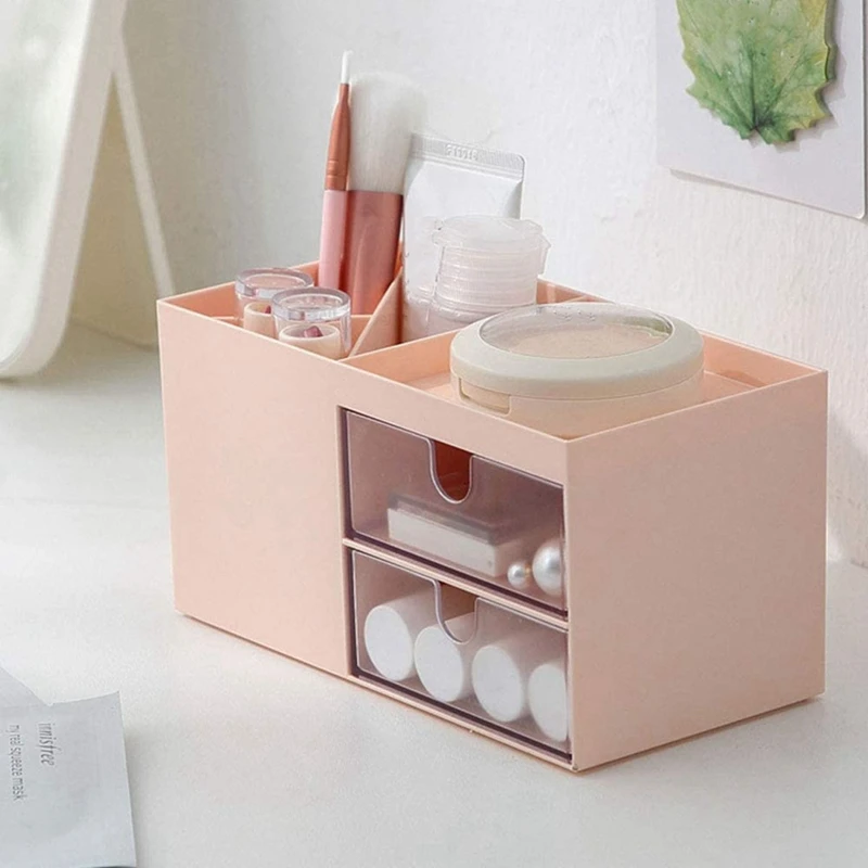

Desk Storage Box,Mini Desk Storage for Office Supplies, Toiletries, Crafts Desk, Vanity, Tabletop in Home or Office