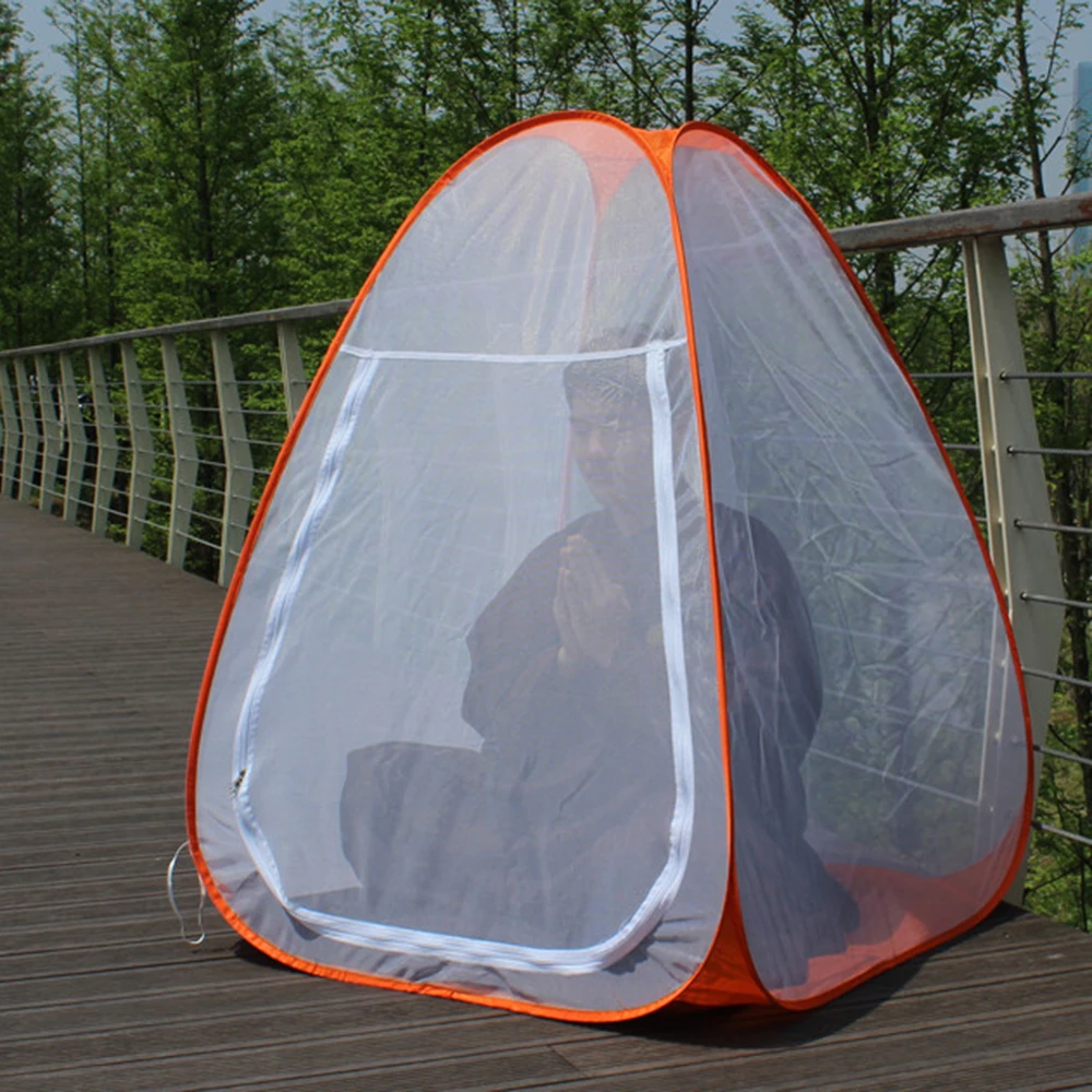 

Buddhist Meditation Tent Single Mosquito Net Temples Sit-in Free-standing Shelter Cabana Quick Folding Camping Tent easy carry