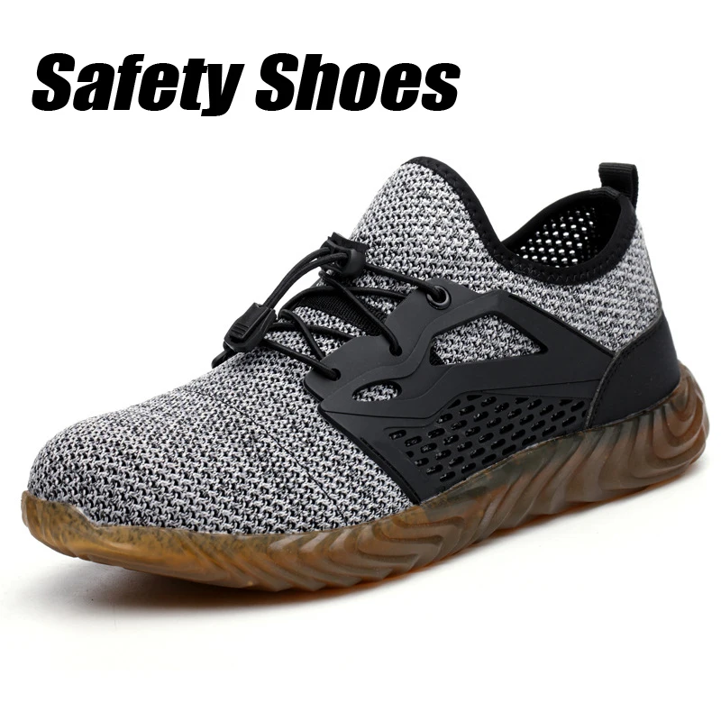 Защитная обувь для мужчин и женщин открытый стальной носок противоскользящие