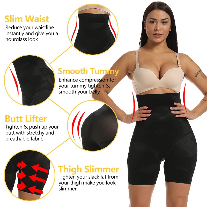 Для женщин Body Shaper животик Управление шорты под юбки Высокая Талия формирующее