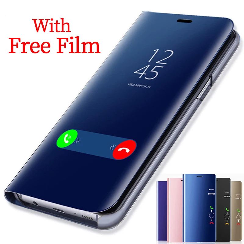 Умный зеркальный чехол для Xiaomi Redmi Note 8 Pro 6 7 8T 9S 9 7A 8A Mi 10 9T 9A 9C 6A откидной Чехол чехлы