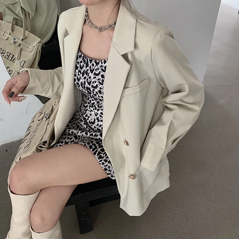 Женский офисный пиджак черный дизайнерский Блейзер оверсайз весна-осень 2021 |