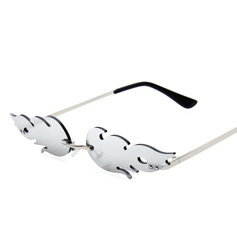 

Trendy Weird Sunglasses 2021 Women Zonnebril Dames Flame Shape Shades for Women Sunglasses Streetwear Luxury Brand Fashion New