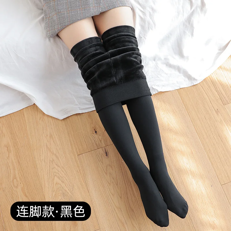 Women's sexy pantyhose warm winter skin super soft plush thickened Leggings high waist high elastic female's bare leg stockings