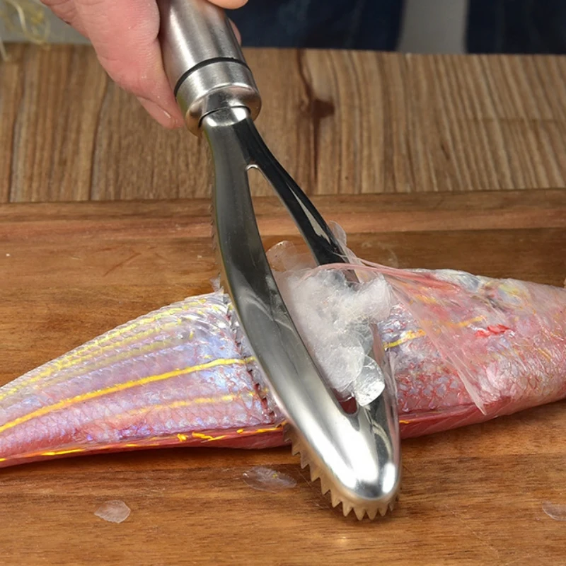 

1PC 304 Stainless Steel Fish Scale Skin Scraper Fish Scale Cleaner Firm and Durable Efficiently Remove The Fouling Of Fish