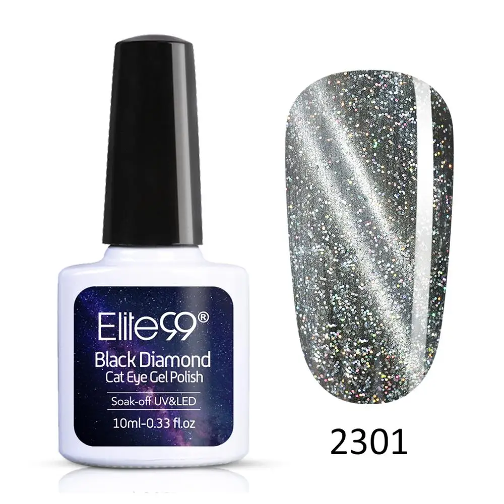 2301 Elite99 10 мл Galaxy Cat Eyes светодиодный Гель-лак для ногтей Хамелеон для использования с магнитом УФ-лак для ногтей Дизайн ногтей Блестящий гель нужен черный базовый слой - Цвет: 2301