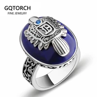 the vampire diaries rings real 925 sterling silver damon salvatore ring mens with lapis lazuli natural stone customized jewelry