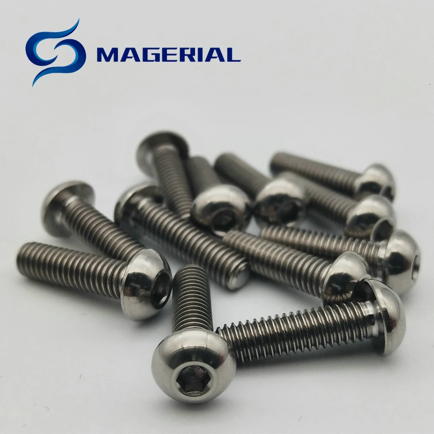Ti Bolt M4 6 8 1015 20 титановые болты Золотая ферменная головка шестигранник Аллен головкой зонта винт для верховой езды конверсионный винт 6 шт