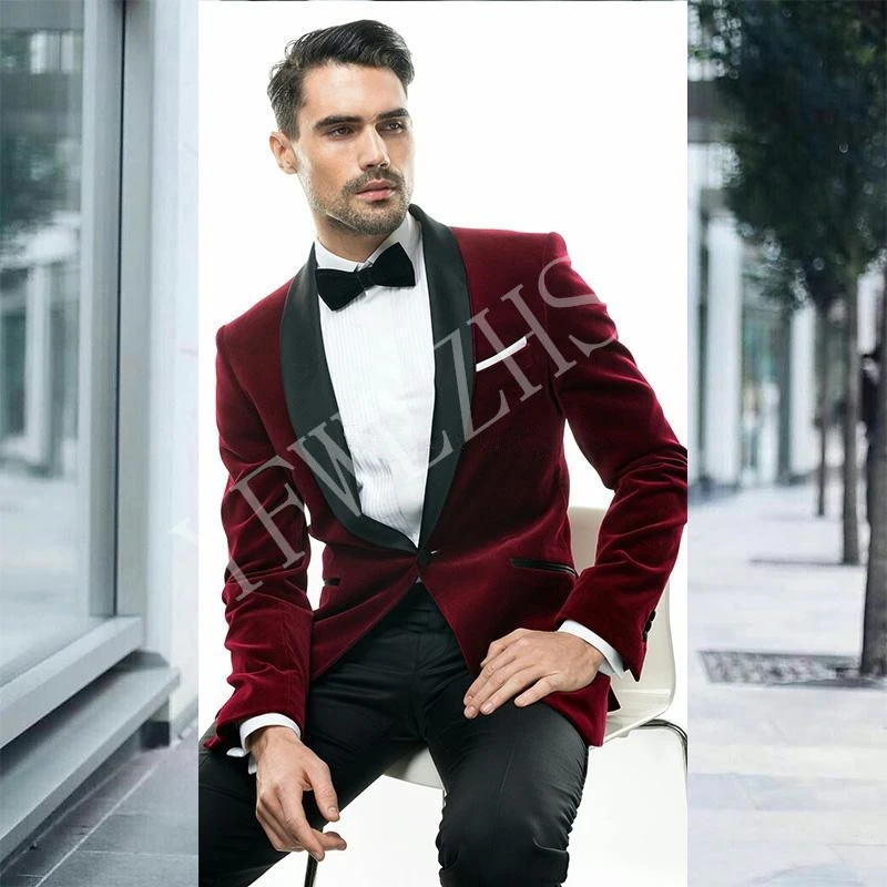 

New Arrival One Button Groomsmen Shawl Lapel Groom Tuxedos Men Suits Wedding/Prom Best Man Blazer ( Jacket+Pants+Tie)A16
