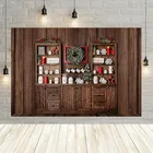 Рождественский кухонный фон Avezano для фотосъемки, ретро деревянный шкаф, детский портрет, декорация, фон для фотостудии, фотосессия