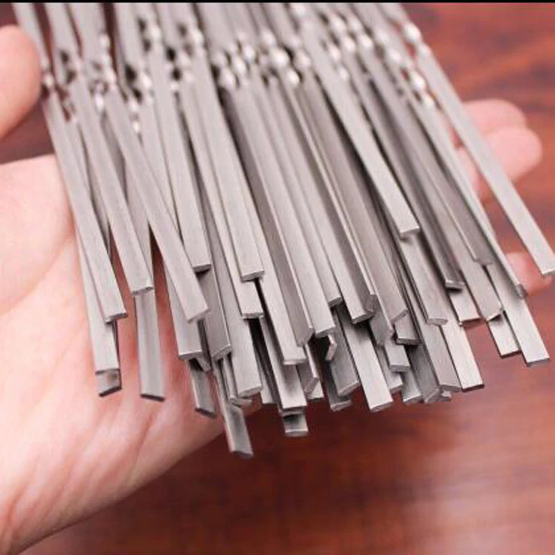 10 шт.! Многоразовые 33 см металлические длинные шпажки иглы из нержавеющей стали