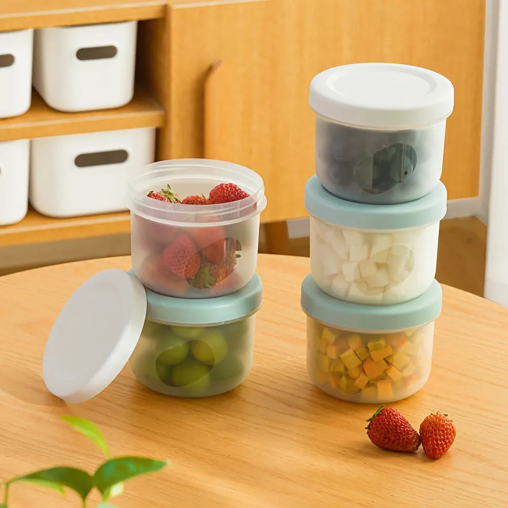 

Round Drain Sealed Crisper Ginger Garlic Onion Refrigerator Food Fridge Storage Box Case Home Kitchen Storage Cleaning Box