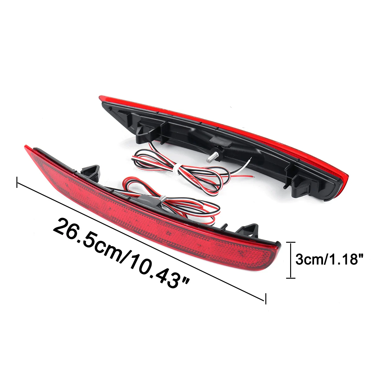 

2 Functions LED Rear Bumper Reflector Light Red Car Driving Brake Fog Trim Molding Tail Lamp For Subaru Forester 2008-2017