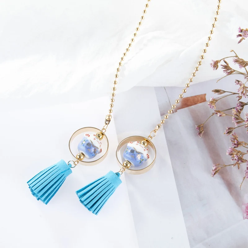 Керамические Подвески с автомобилем Lucky Cat Висячие автомобильные зеркальные