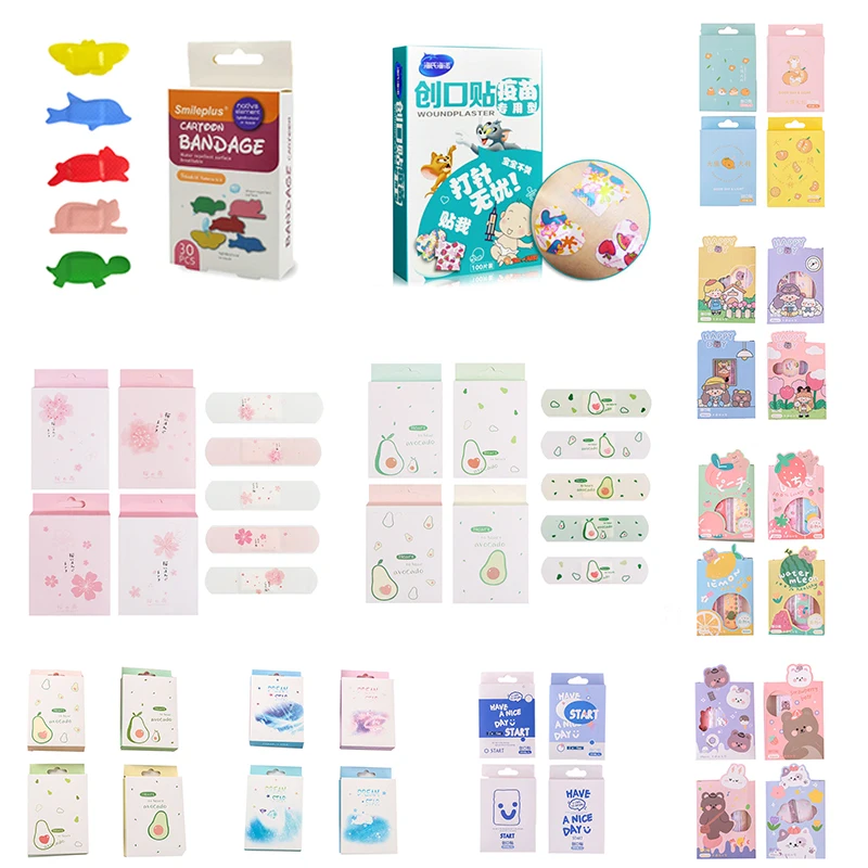 

20pcs Cute Cartoon Medical Patch Waterproof Wound Adhesive Bandages Dustproof Breathable First Band Aid Adhesive for Kids
