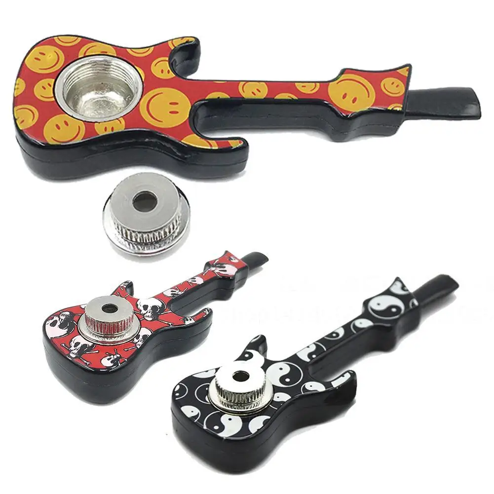 Красивый красочный портативный держатель для сигарет в форме гитары|Трубы| |