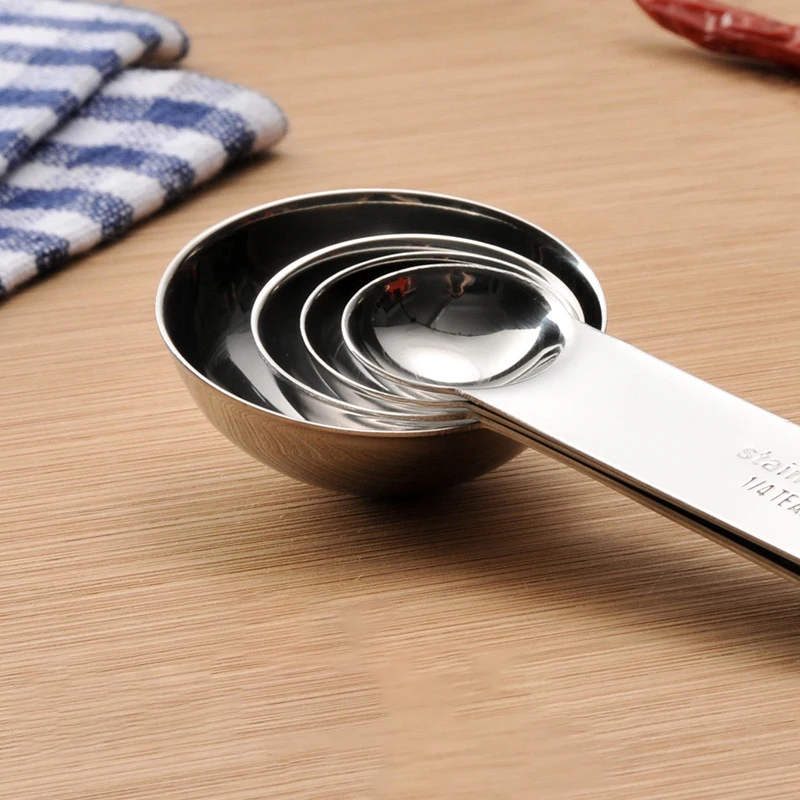 4 шт. набор из нержавеющей стали Мерная ложка лопатка измерительные инструменты и