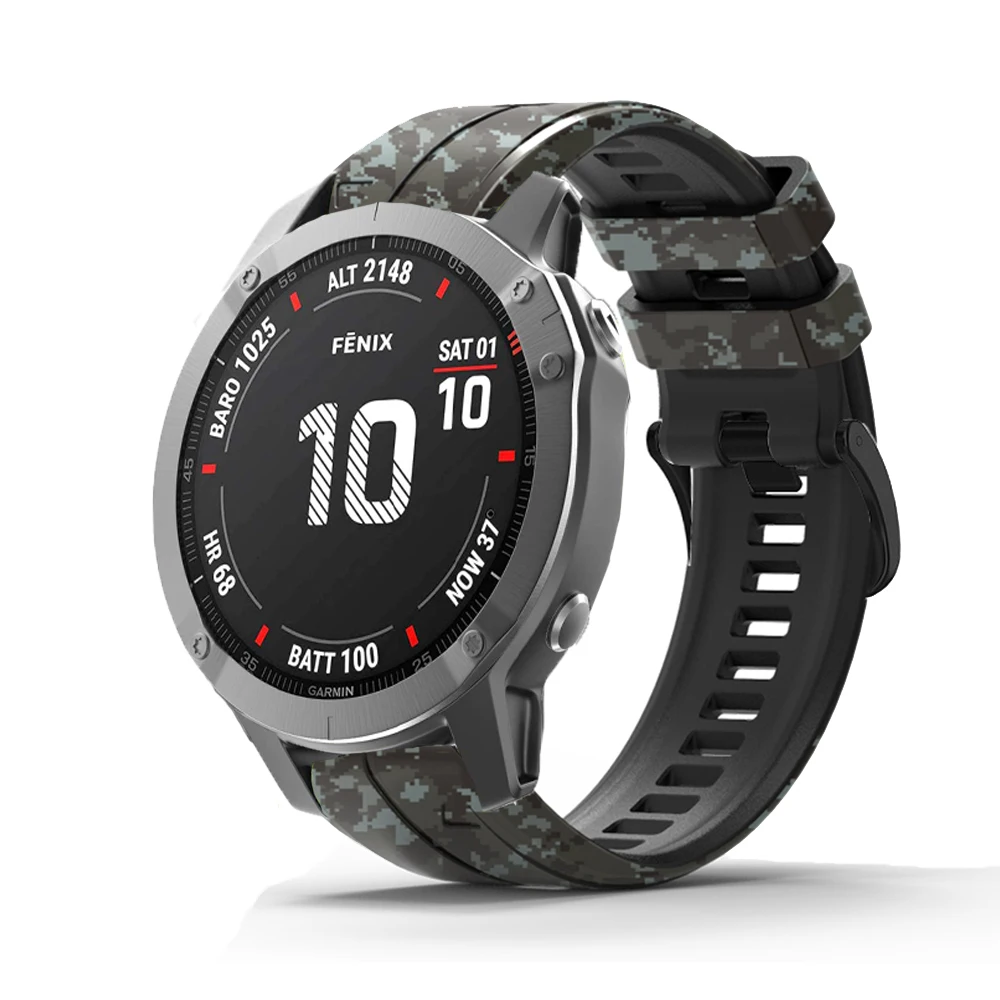 Ремешок силиконовый для смарт-часов Garmin Fenix 6 6X Pro 5X 5Plus 3HR 935 | Электроника