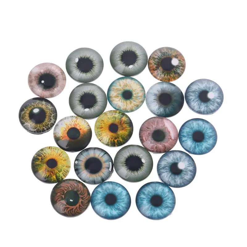 

20Pcs Glass Doll Eyes Animal DIY Crafts Eyeballs For Dinosaur Eye Accessories Jewelry Making Handmade 8mm/12mm/18mm