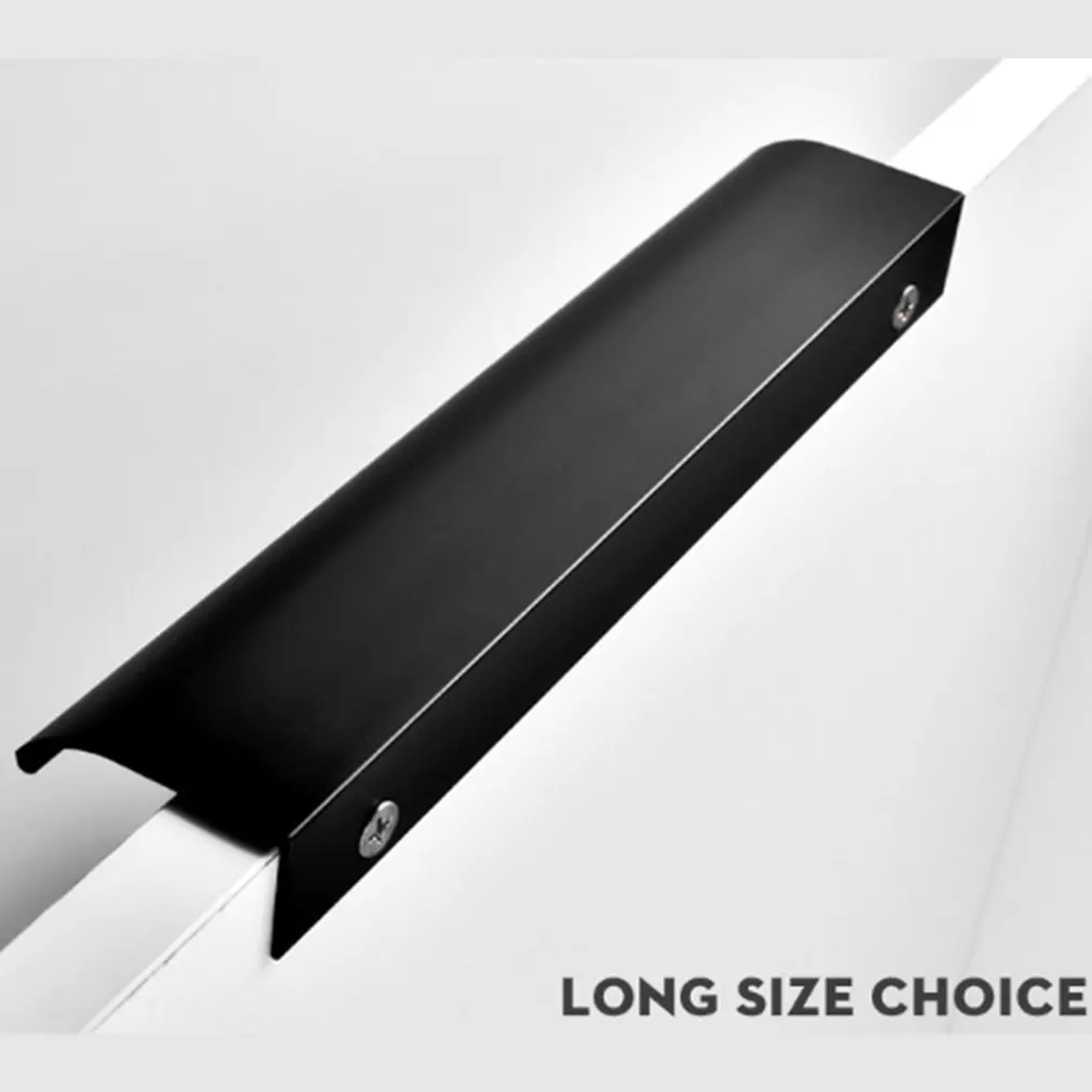 

Invisible Strip Curved Handle Cabinet Zinc Alloy Kitchen Cabinet Drawer Handle Smooth Surface