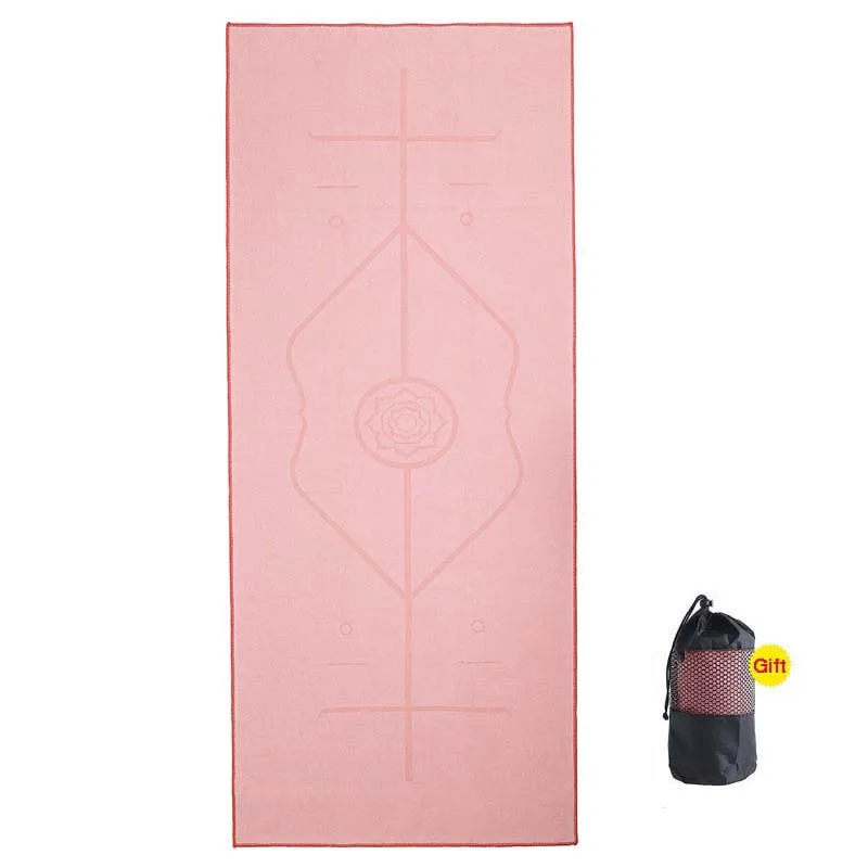Портативный Дорожный Коврик для йоги полотенце противоскользящая линия фитнес