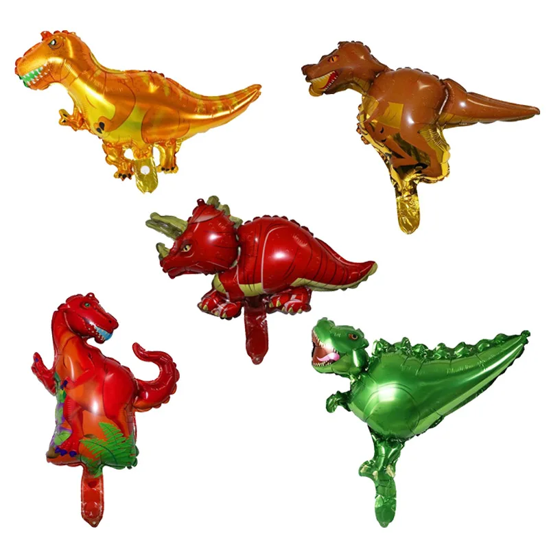 

50pcs Mini Dinosaur Aluminum Foil Balloons Party Decor Balloons Supplies Photo Prop for Wedding Birthday Party Children' s Day