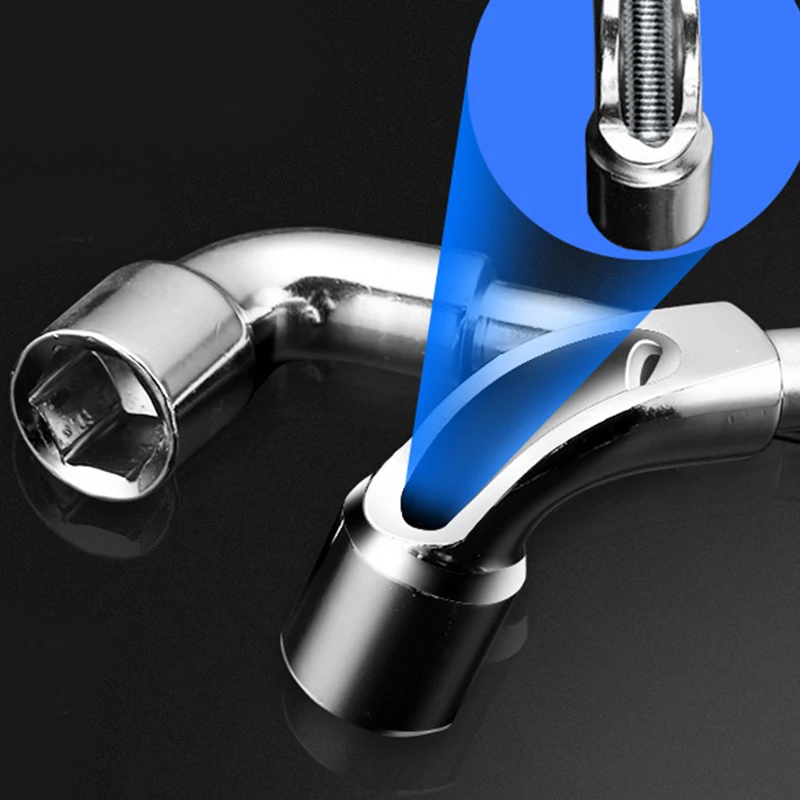 High Quality L-Shaped Socket Wrench 7-Shaped Double-Ended Elbow Perforated Outer Hexagonal Pipe Set | Инструменты