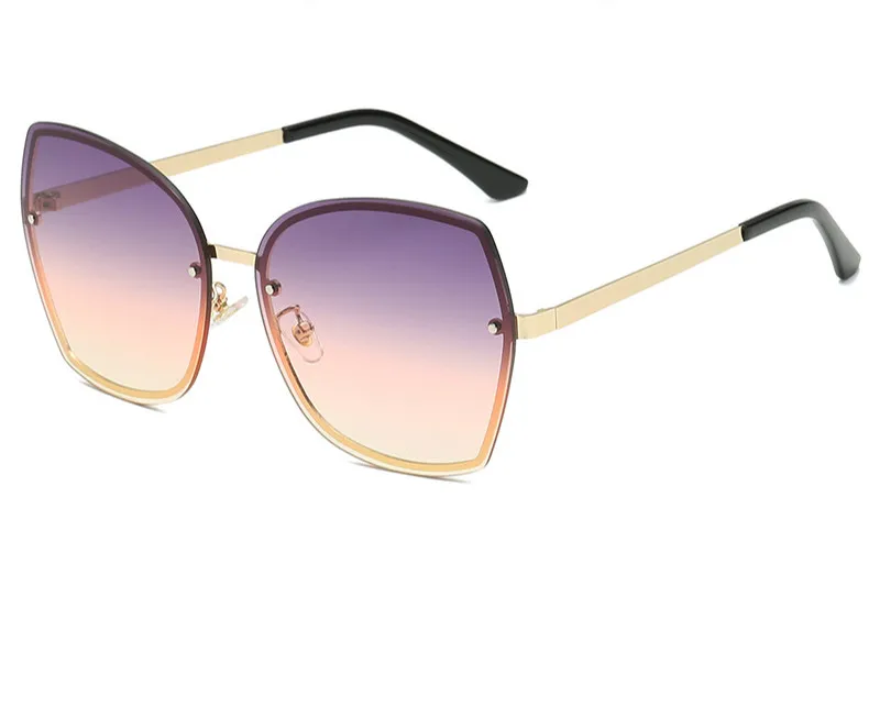 Женские солнцезащитные очки в стиле ретро металлические винтажном с зеркальным