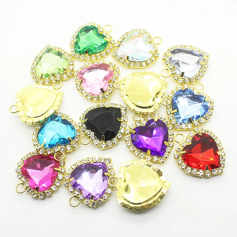 Акриловая подвеска-пуговица в форме сердца сделай сам ручная работа праздничная