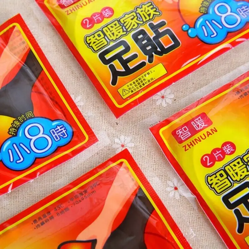 1 пара наклеек для подогрева ног 8 часов зимняя долговечная термоклейкая накладка