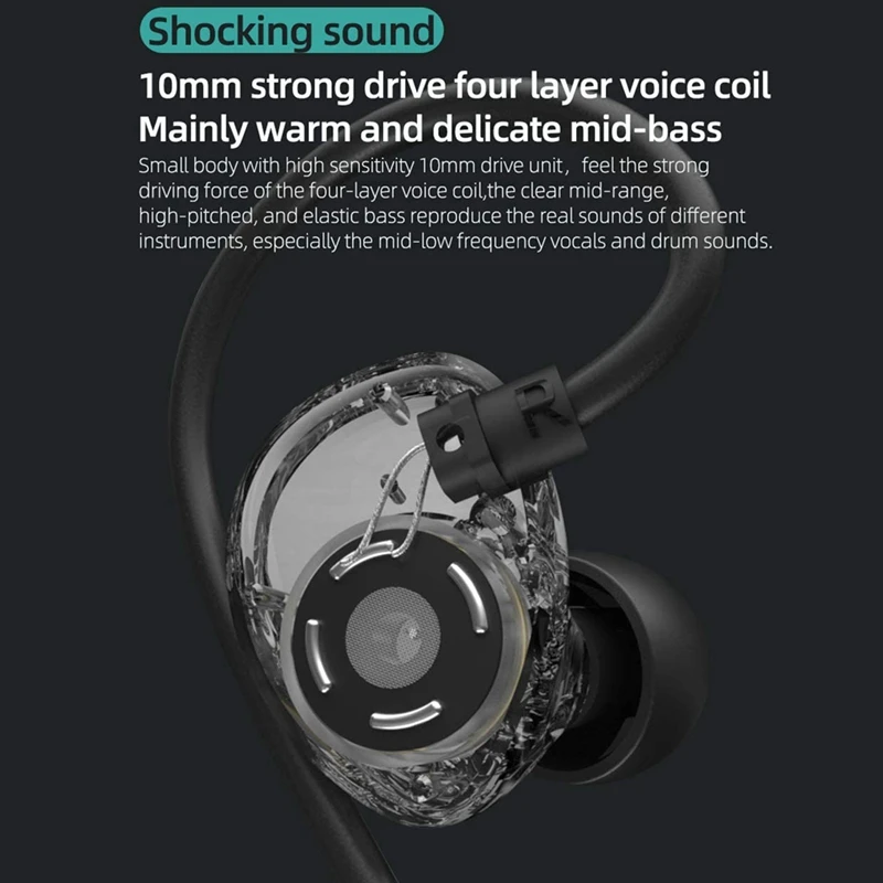 CCA CSA In Ear Wired Earphone Monitor Headphones Noise Reduction Earbuds Sport Headset With Mic | Электроника