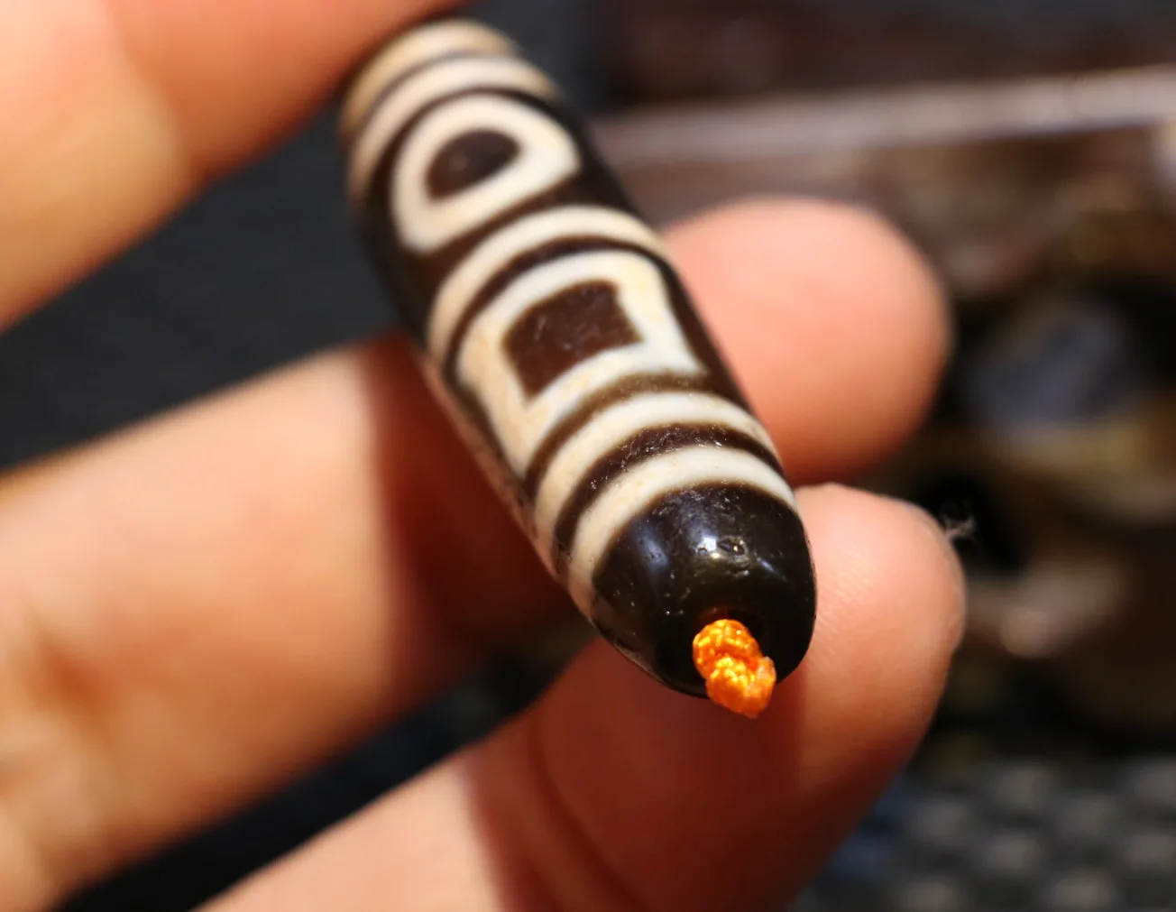 Уникальный волшебный Тибетский старинный Агат небеса и земли гармоничный символ