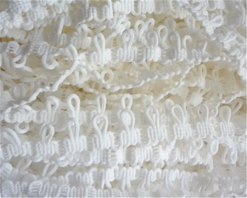 5 ярдов белый и черный эластичная ткань вышитые кружева край отделка Лента для