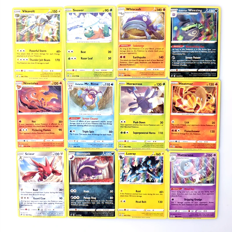 

324pcs Pokemon Cards Sword & Shield Rebel Clash Booster Box Collectible Trading Cards Game