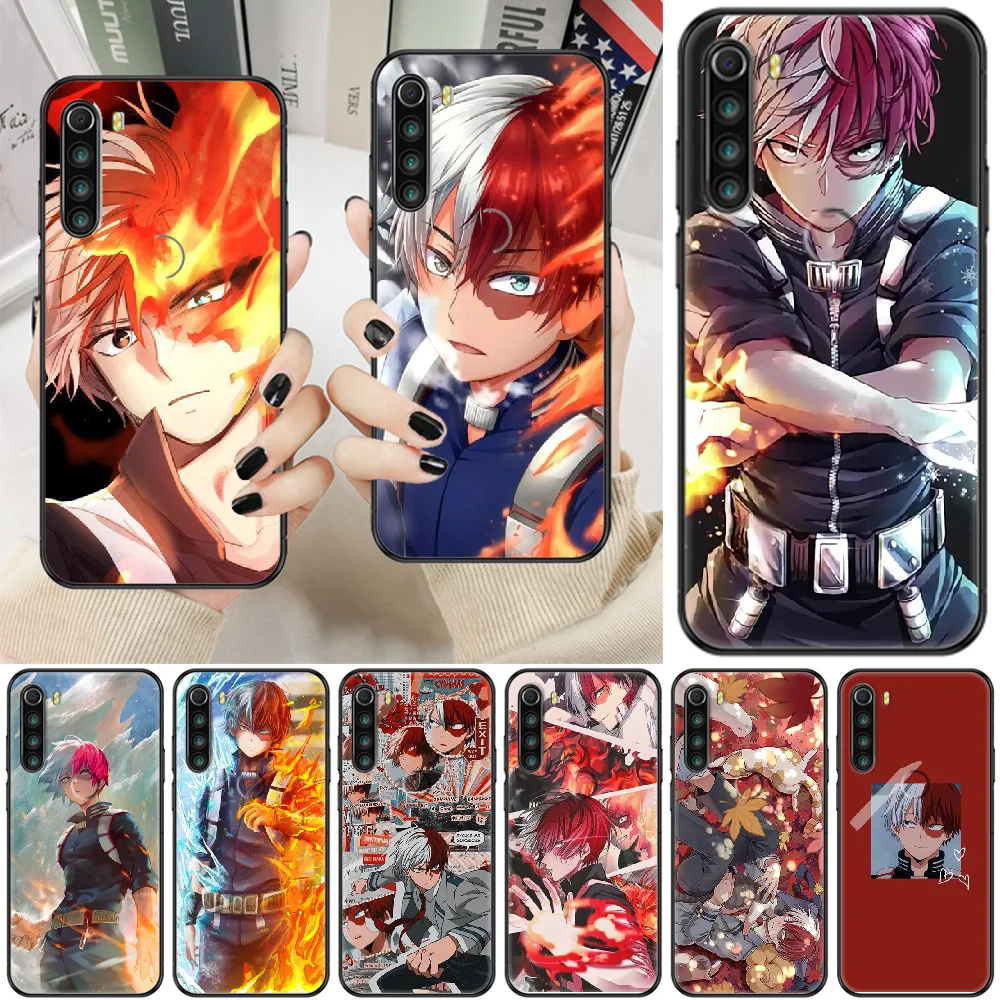 Мой герой Todoroki шото чехол для телефона Xiaomi Redmi Note 7 7A 8 8T 9 9A 9S K30 Pro Ultra черный тренд