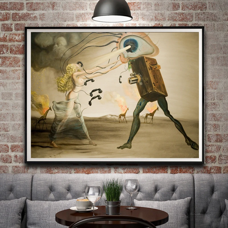 Фантазийная живопись Salvador Dali - часы, сюрреалистические классические произведения на холсте, плакаты и печати, абстрактные декоративные изображения для дома.