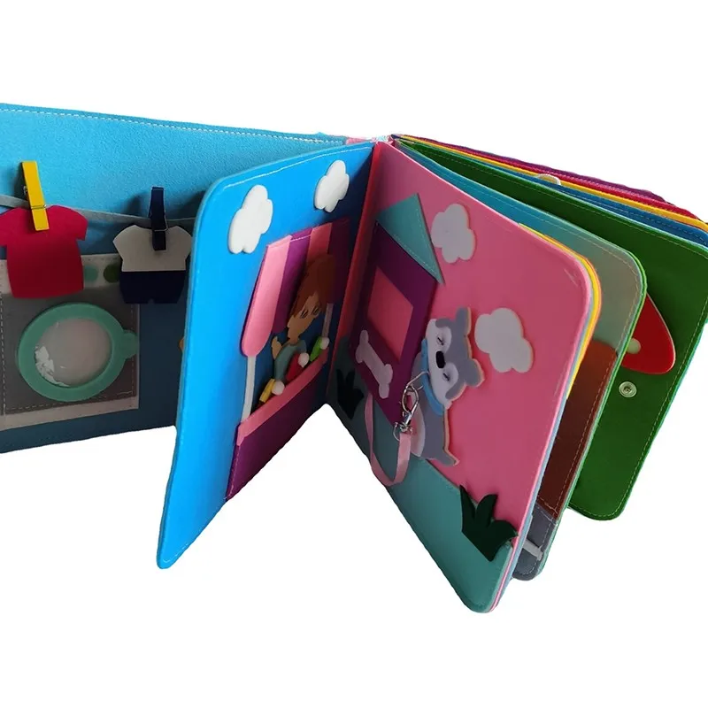 3d Washable Montessori Busy Board Book For Baby Toddlers Story Cloth Early Learning Education Sensory Boys Girls Games Toys | Игрушки и