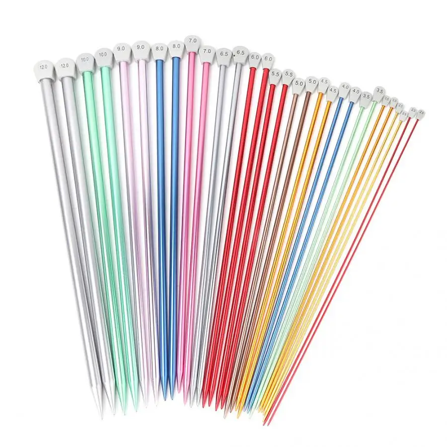 Красочные окисленный свитер Пряжа иглы DIY ручного вязания инструмент бар Набор 15