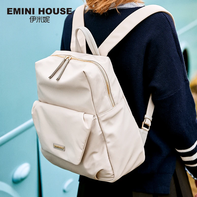 EMINI, нейлоновый рюкзак для ноутбука, женская школьная сумка, модный рюкзак для путешествий, на молнии, сумки через плечо, вместительные рюкзаки для девочек-подростков