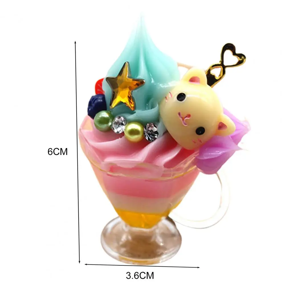 

Key Chain Ice Cream Cupcake Shape Key Accessory Portable Cartoon Shape Plush Keychain Bag Pendant Cute Gift