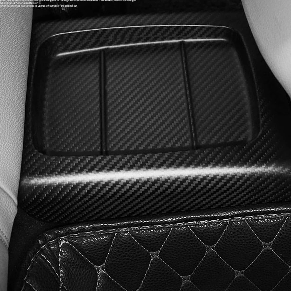 

For Mercedes Benz E Class W213 E300 E200 E320 Carbon Fiber Interior Rear Row Frame Protection Cover Trim Car Accessories